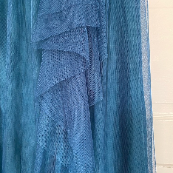 Amsale Pacific Tulle G835u Bridesmaid Draped Gown 12 - Picture 9 of 15